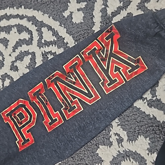 PINK xs sweatpants n matching zipper up hoodie - Picture 2 of 8